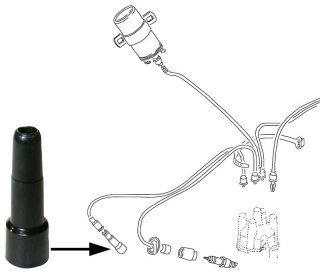 Koncovka/zapalovací kabel - Typ 1/3 motory (» 1992)