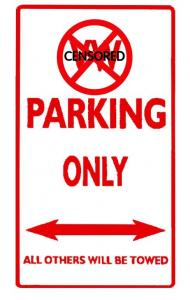 Cedule parkovací/Alu (VW PARKING ONLY)