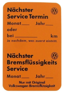 Samolepka servisní (Volkswagen)